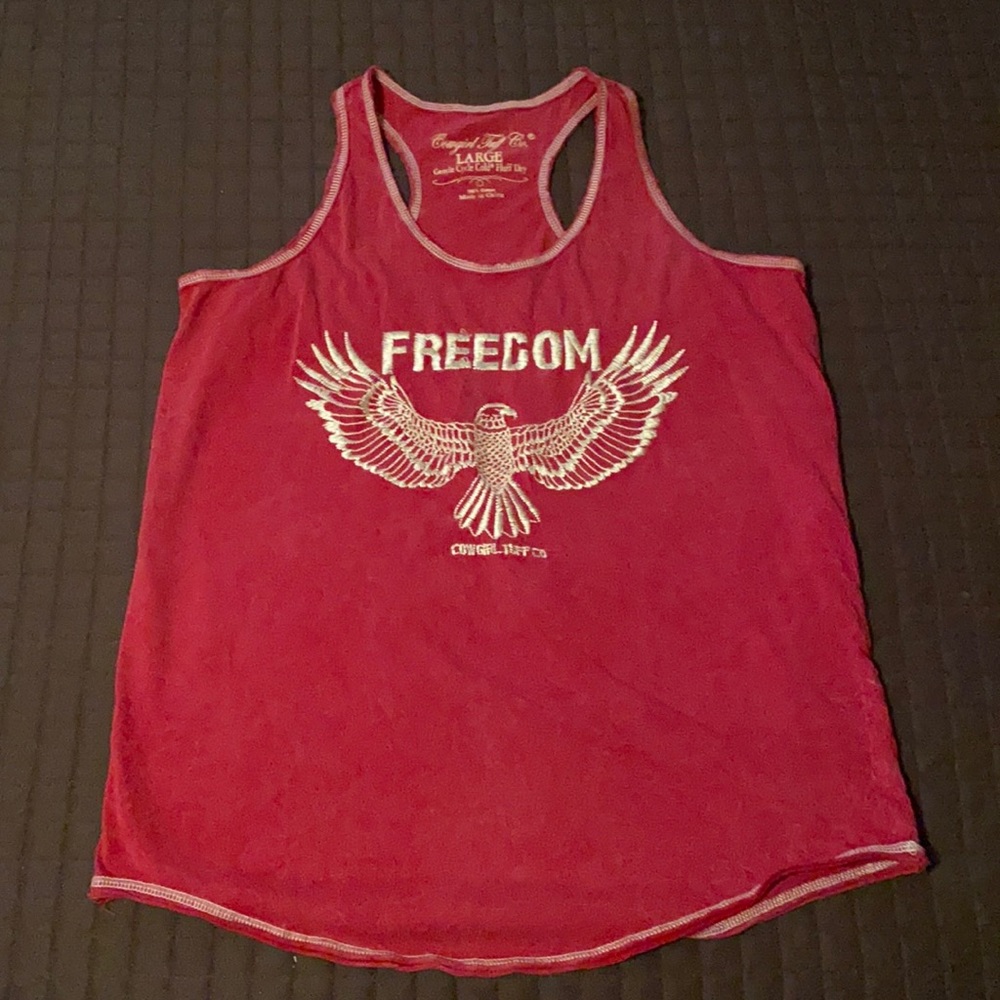 Racer back loose fitting tank top